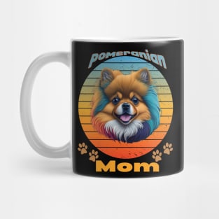 Pomeranian Dog Mom Sunset Mug